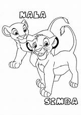 Coloring Simba Nala Rocks sketch template