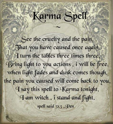 karma spell relationship spell