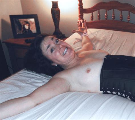 mature milf bed tied stockings corset brunette wife naked bondage porn