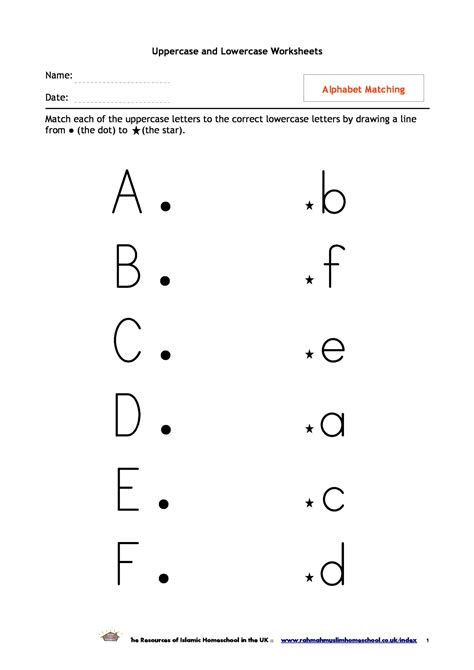 letter matching worksheets alphabetworksheetsfreecom