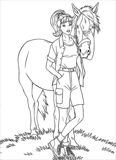 barbie horse coloring pages horse coloring pages barbie coloring