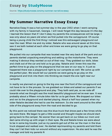 explore  narrative essay examples topics outlines samples