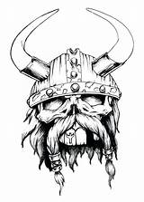 Viking Tattoo Drawing Helmet Drawings Skull Vikings Warrior Tattoos Odin Draw Biomek Face Coloring Pages Deviantart Norse Drawn Raven Designs sketch template
