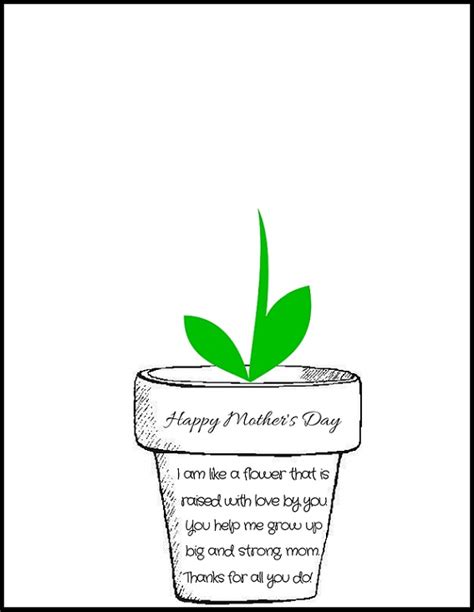 printable poem flower pot  mothers day crafty morning
