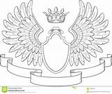 Arms Coat Template Vector Eagle Getdrawings Shield sketch template