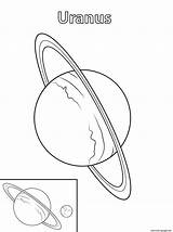 Planet Coloring Uranus Pages Printable sketch template