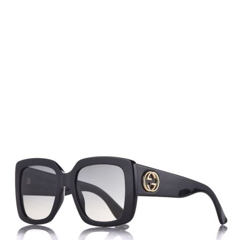 gucci acetate square frame sunglasses gg0141s black 341303 fashionphile