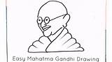 Gandhi Mahatma Gandhiji sketch template