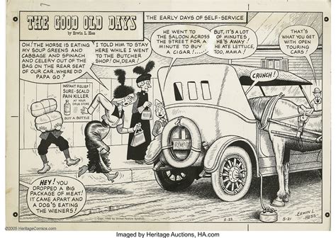 Erwin L Hess The Good Old Days Sunday Comic Strip