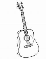 Coloring Pages String Instrument Instruments Musical Guitar Kids Colouring Printable Music sketch template