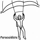 Paracaidistas Paracaidista sketch template