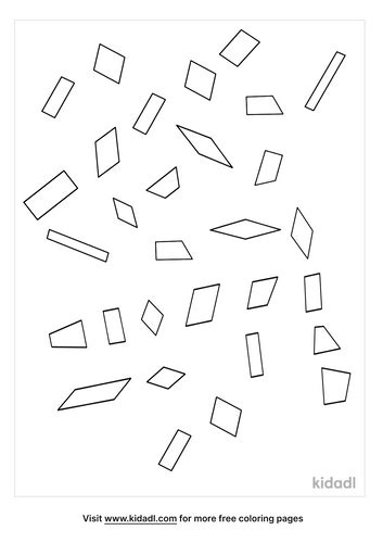 quadrilaterals coloring page  shapes coloring page kidadl