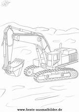 Bagger Malvorlagen Malvorlage Kran Ausdrucken Baumaschinen Liebherr Schaufelradbagger Radlader Traktor Volvo Bager Baufahrzeuge Autos Spielzeug sketch template