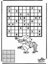 Sudoku Ice Skating Puzzle Funnycoloring Fargelegg Advertisement Pusle Annonse sketch template