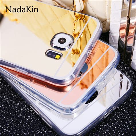 buy luxury plating mirror tpu case soft slim cover for
