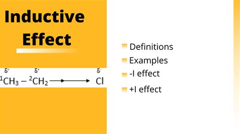 inductive effect definitions examples chemistry notes