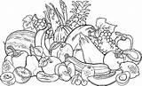 Coloring Fruit Pages Vegetable Garden Vegetables Fruits Orchard Basket Drawing Apple Printable Colouring Color Kids Sheet Sheets Getdrawings Book Getcolorings sketch template