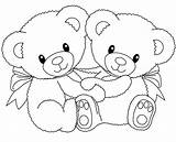 Teddy Bear Coloring Pages Hug Drawing Heart Cute Holding Bears Hugging Clipart Two Cartoon Clip Outline Color Printable Drawings Kids sketch template