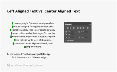 center align text   professional typography techstacker