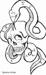 Skull Snake Getdrawings Drawing sketch template
