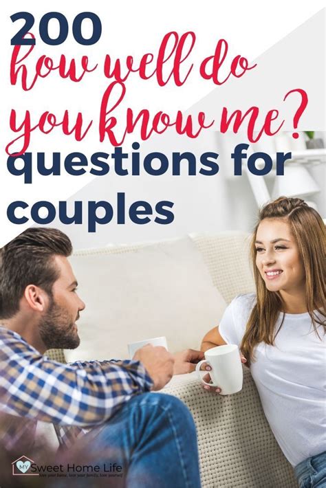 How Well Do You Know Me Questions Couples Quiz Fun