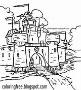 Castles Trending Fortified sketch template