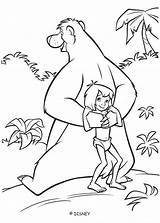 Jungle Book Coloring Pages Color Print Hellokids Baloo Mowgli sketch template