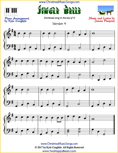 jingle bells piano notes  letters