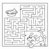 Labyrinth Maze Labyrint Mazes Onderwijs Vectorillustratie Kleurboek Spel Kleurplaat Puzzel Kleuters Stockillustratie Tangled Yarn Puzzles Rompicapo sketch template