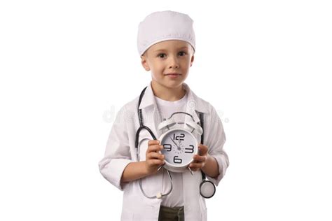 boy  medical uniform isolated  white stock photo image  examine institution