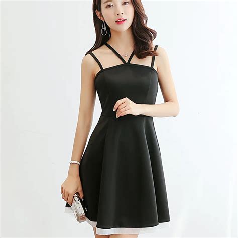 Korean Dress Women Clothing Sleeveless Cute Sexy Dress Summer Spaghetti