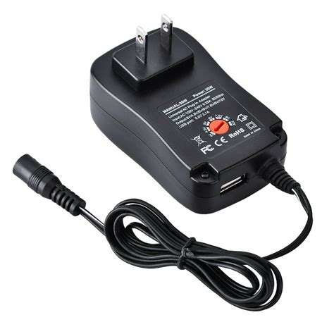 faginey universal ac dc power adapter supply   usb port  tips