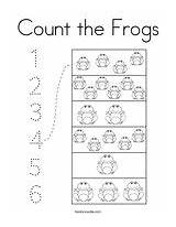 Coloring Leap Year Frogs Count Pages sketch template