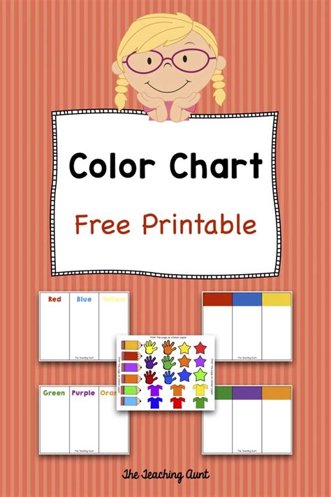 color charts  toddlers  preschoolers  printable