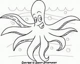 Octopus Coloring Pages Animals Sea Drawing Animal Kids Aquatic Monsters Colouring Water Printable Print Cute Clipart Baby Monster Song Preschoolers sketch template