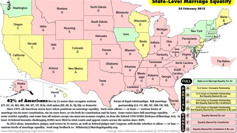 Updated Map Of Legal Status Of Same Sex Marriage