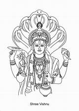 Vishnu Hindu Coroflot Sah Shruti sketch template