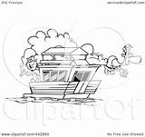 Boat House Couple Clip Cartoon Outline Their Royalty Illustration Toonaday Rf Clipart Leishman Ron sketch template