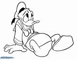 Donald Duck Coloring Embarrassed Pages Disneyclips Funstuff sketch template