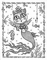 Coloring Pages Mercat Mermaid Fairy Cat Colouring Instant Printable Book Chubbymermaid Color Etsy Fantasy Print Kawaii Chubby Mermaids Cats Crafting sketch template