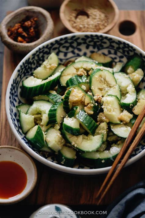easy chinese cucumber salad 拍黄瓜 omnivore s cookbook green salad
