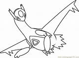 Latios Pokemon Coloringpages101 Latias sketch template