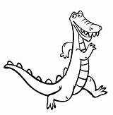 Alligator Coloring Pages Color Animals Florida Crocodile Gators Clipart Drawing Jungle Sheet Printable Print Animal Gator Cute Funny Logo Template sketch template