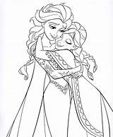 Elsa Coloring Anna Disney Pages Princess Queen Characters Walt Fanpop sketch template