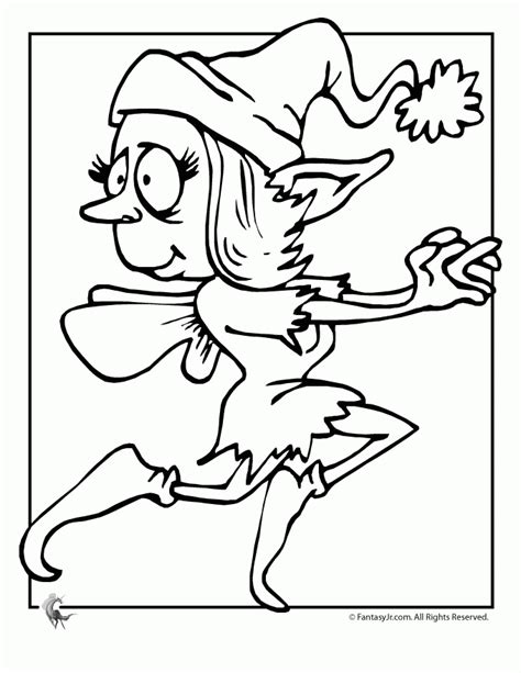 cute elf coloring pages coloring home