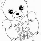 Fathers Coloring Printable Card Dad Pages Father Cards Printables Print Teddy Cute Bear Color Kids Lovepapercrafts Sheets Bears Paper Atividade sketch template