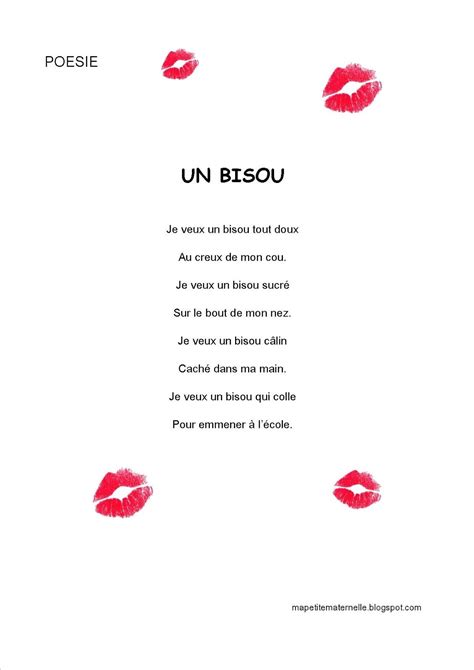 comptine   bisou french poems french language lessons french songs
