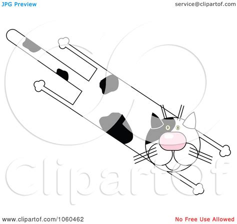 Royalty Free Vector Clip Art Illustration Of A Leaping Cat
