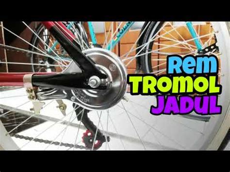 pasang rem tromol sepeda drum brake adjustment bike youtube