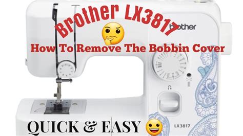 brother lx   remove  bobbin cover youtube